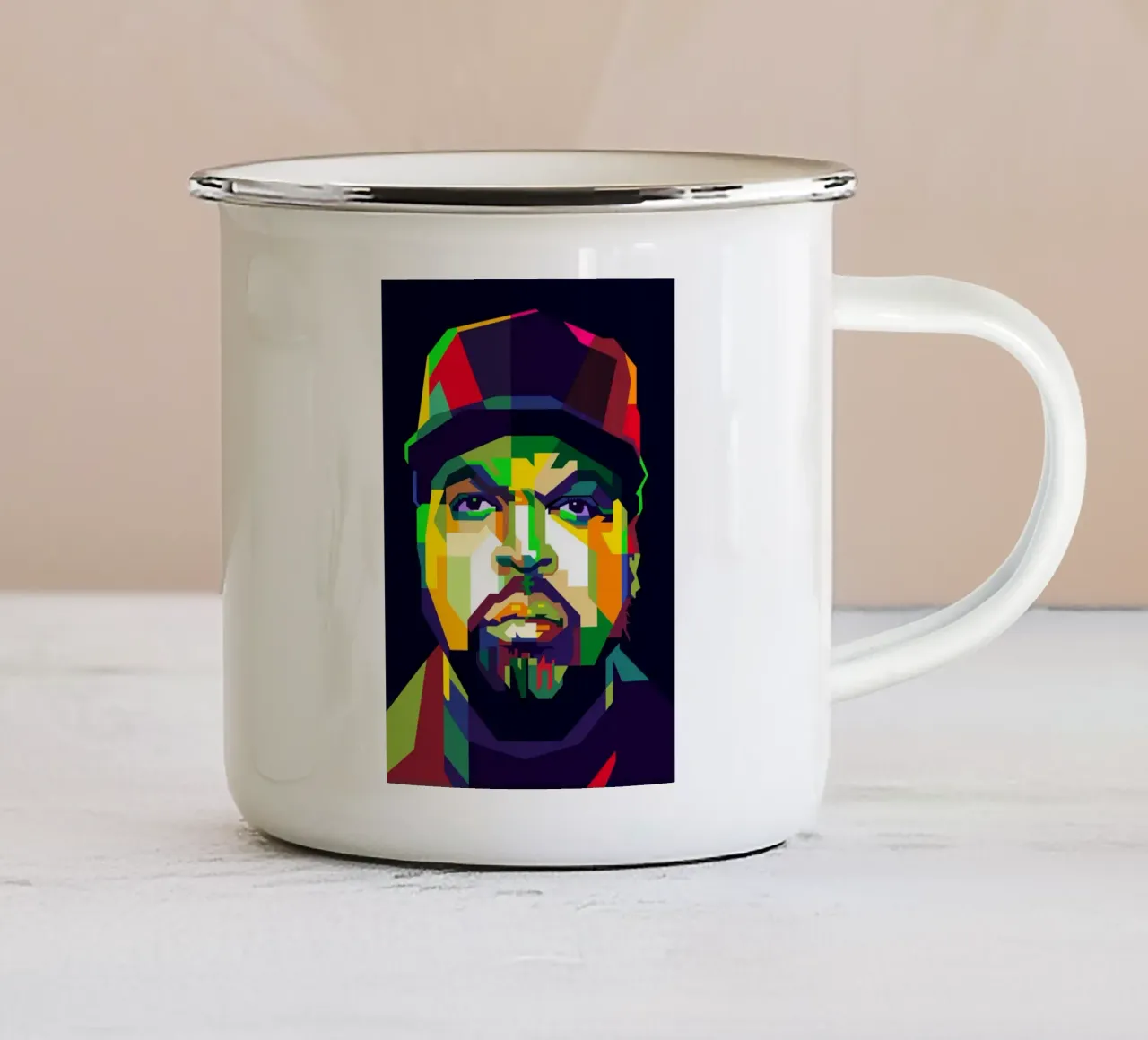 Ice Cub Cantante Rap Pop Art WPAP tazza in smalto da Cute
