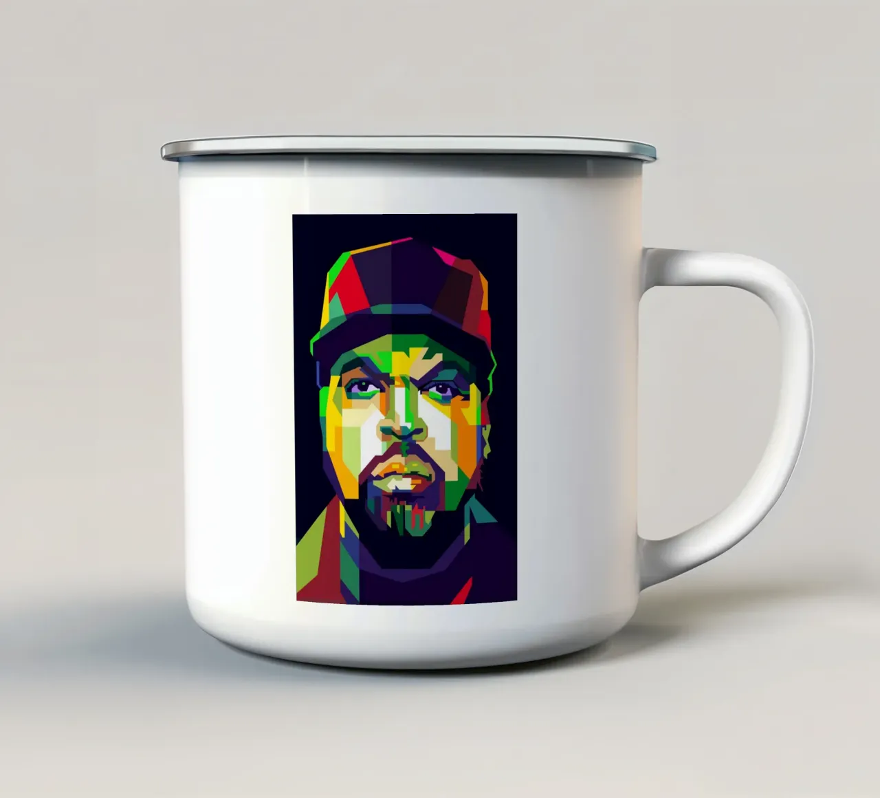 Ice Cub Cantante Rap Pop Art WPAP tazza in smalto da Cute