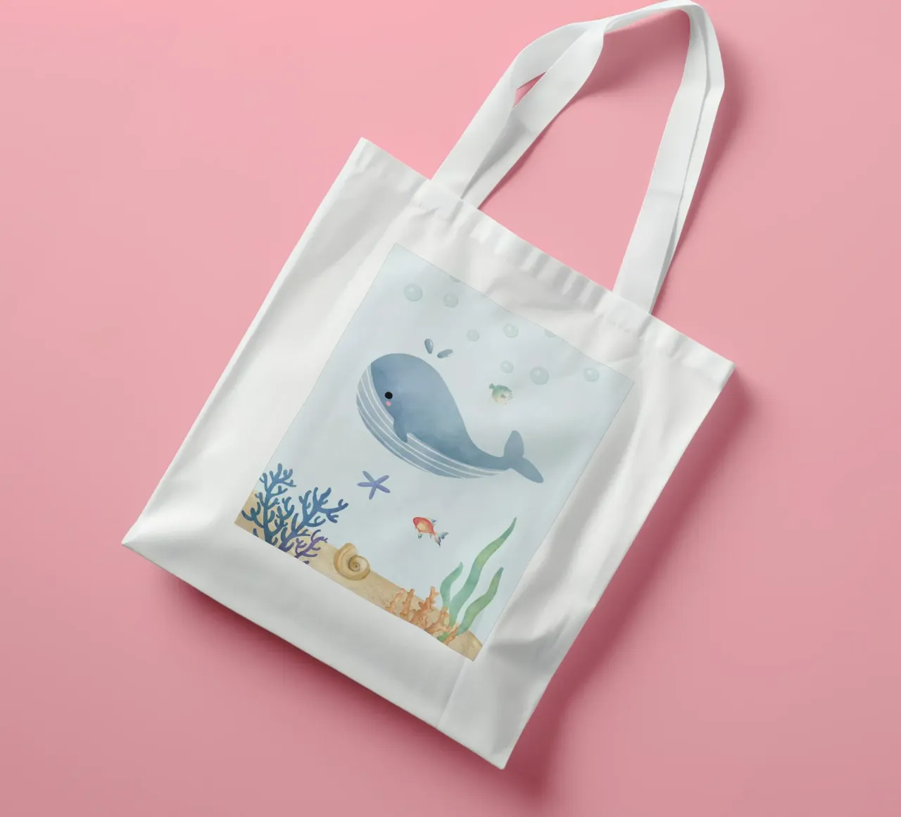 Whale Wonders Under the Sea tote bag by DesignArt