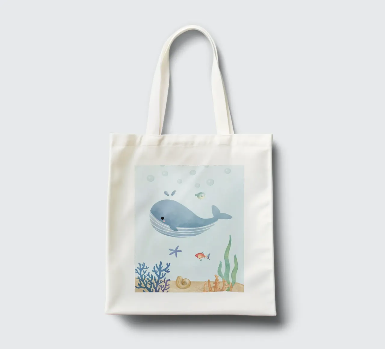 Whale Wonders Under the Sea tote bag by DesignArt