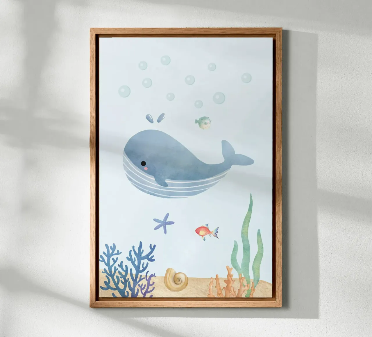 Whale Wonders Under the Sea alu-dibond by DesignArt