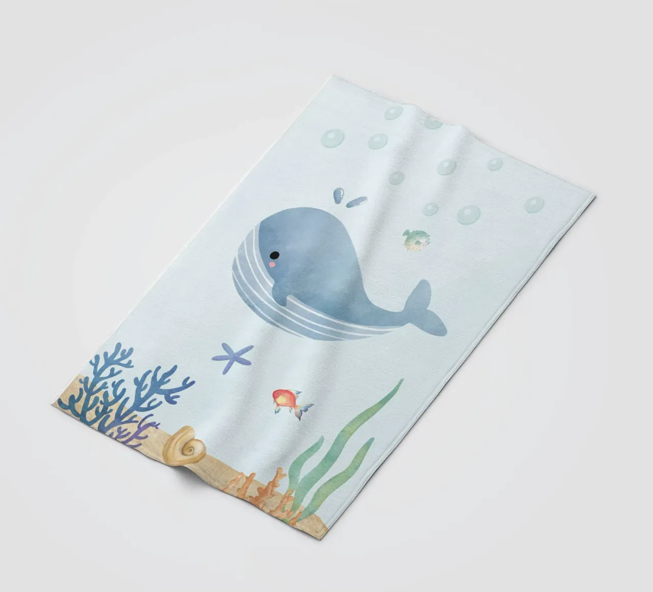 Wunder der Wale unter dem Meer Fleecedecke von DesignArt