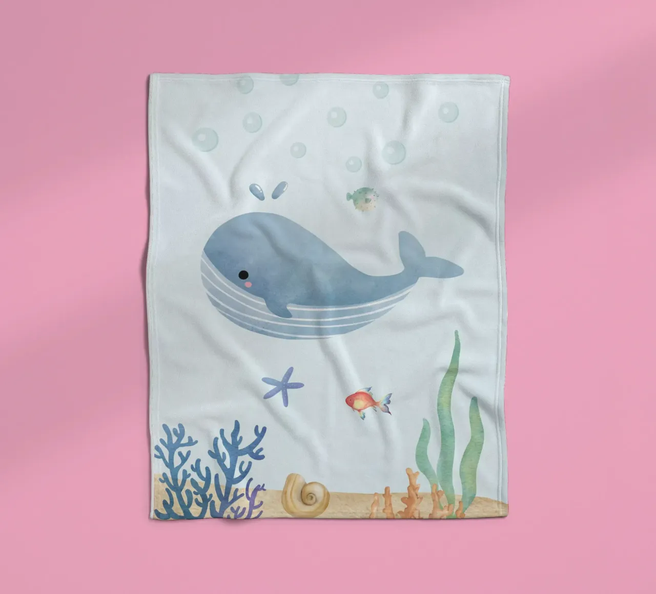 Wunder der Wale unter dem Meer Fleecedecke von DesignArt