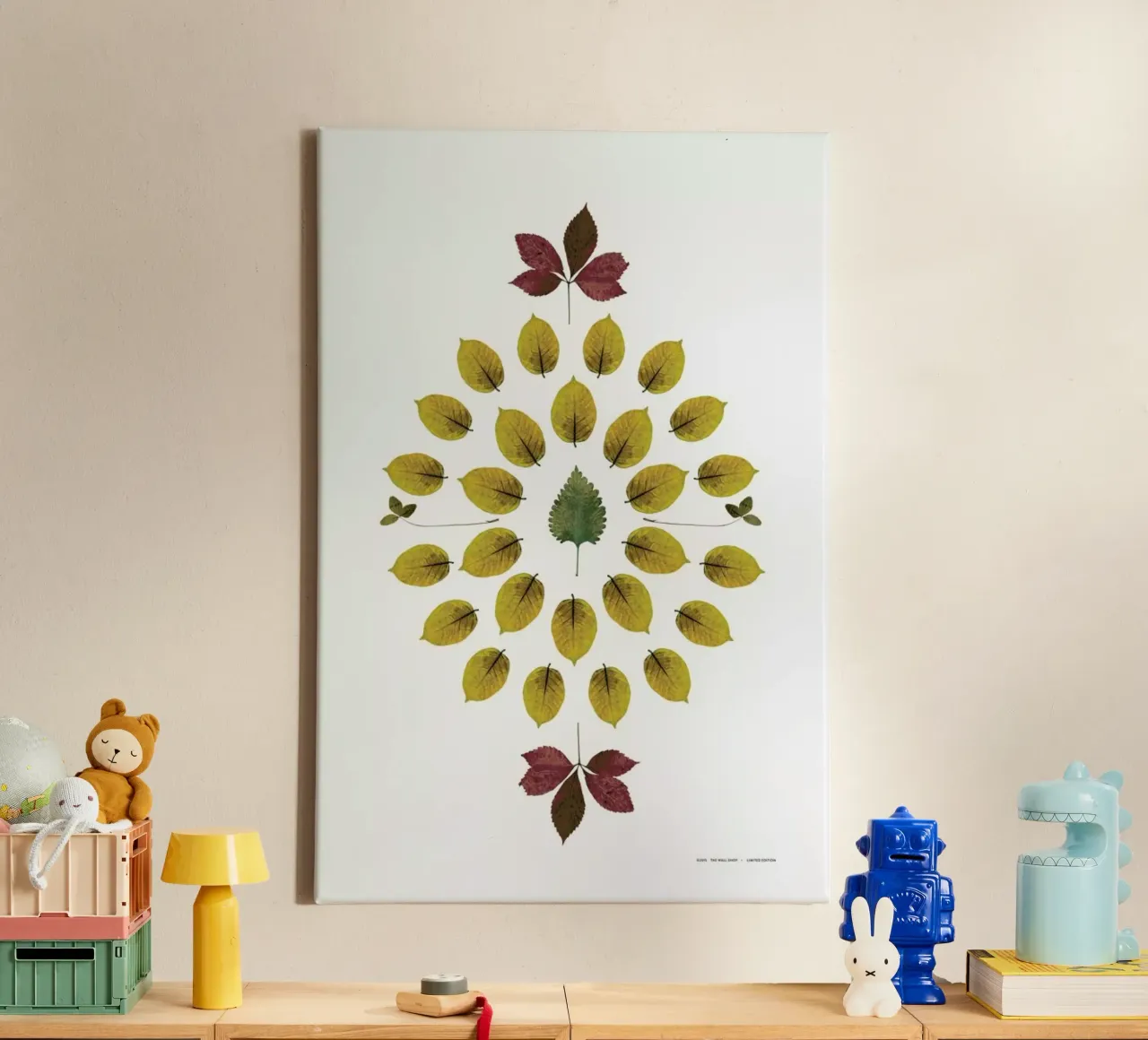Botanicals 1 canvas met Baklijst van The Wall Shop