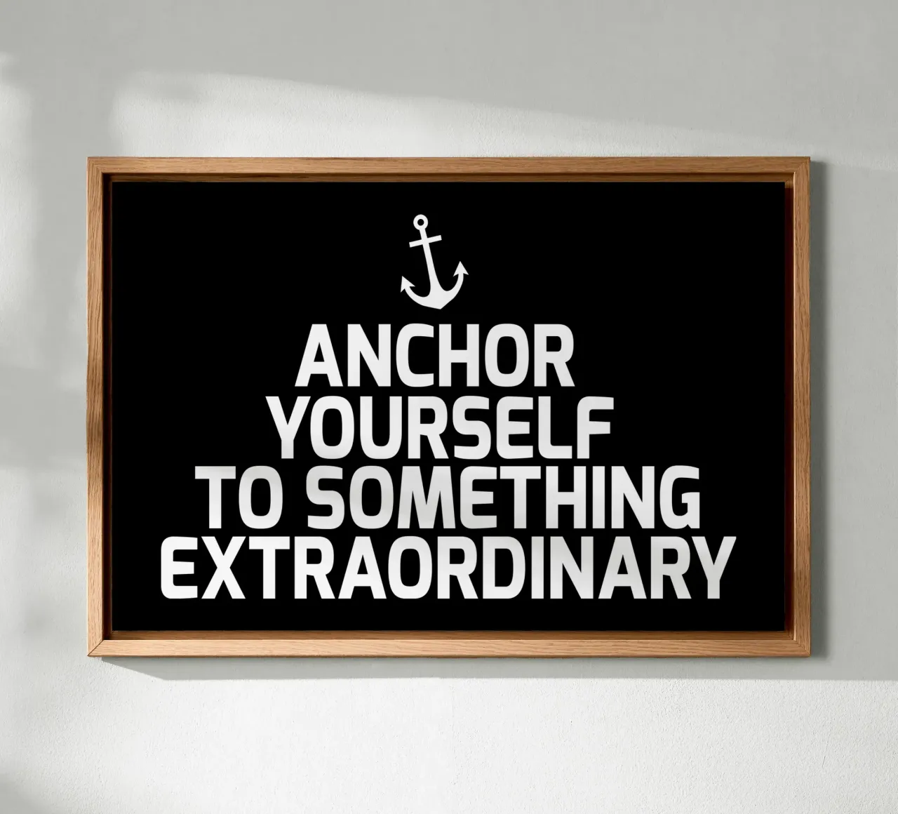 Anchor yourself to something extraordinary tela con Cornice a cassetta da baobabprintstore