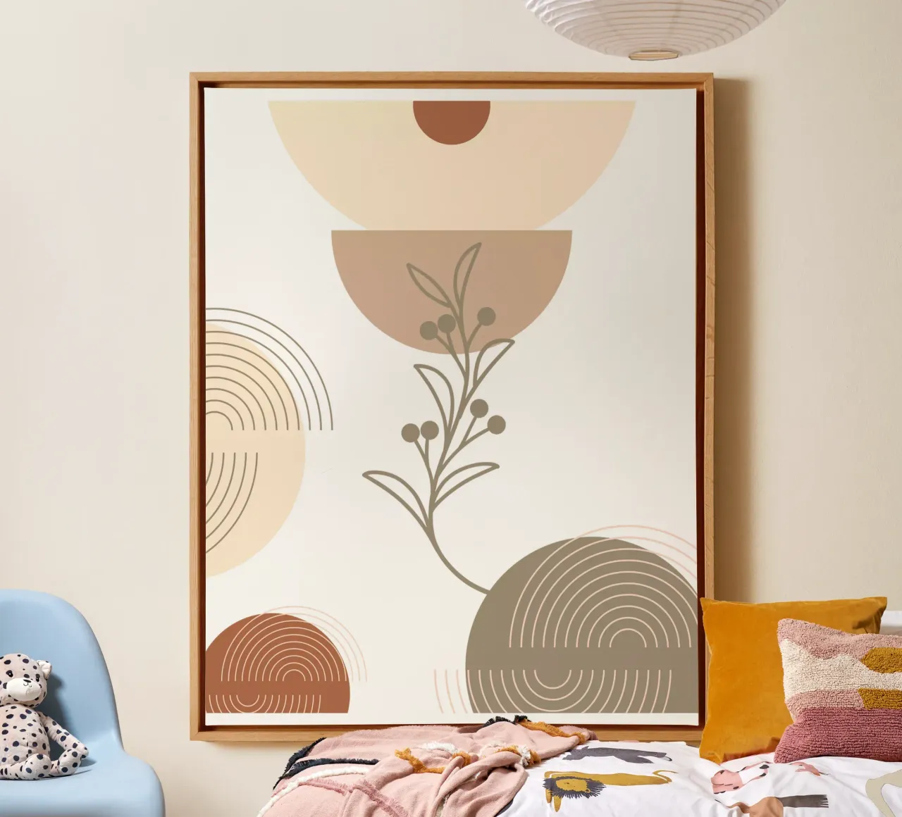 Modern minimalist canvas with Floater frame by YSV MINIMALIST