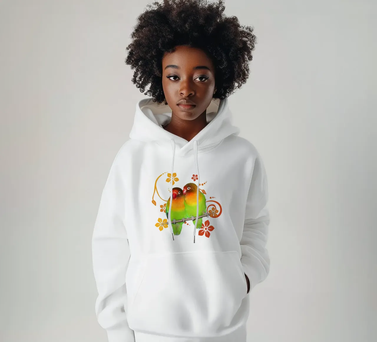 Two cute lovebirds hoodie by BwiseLizzy