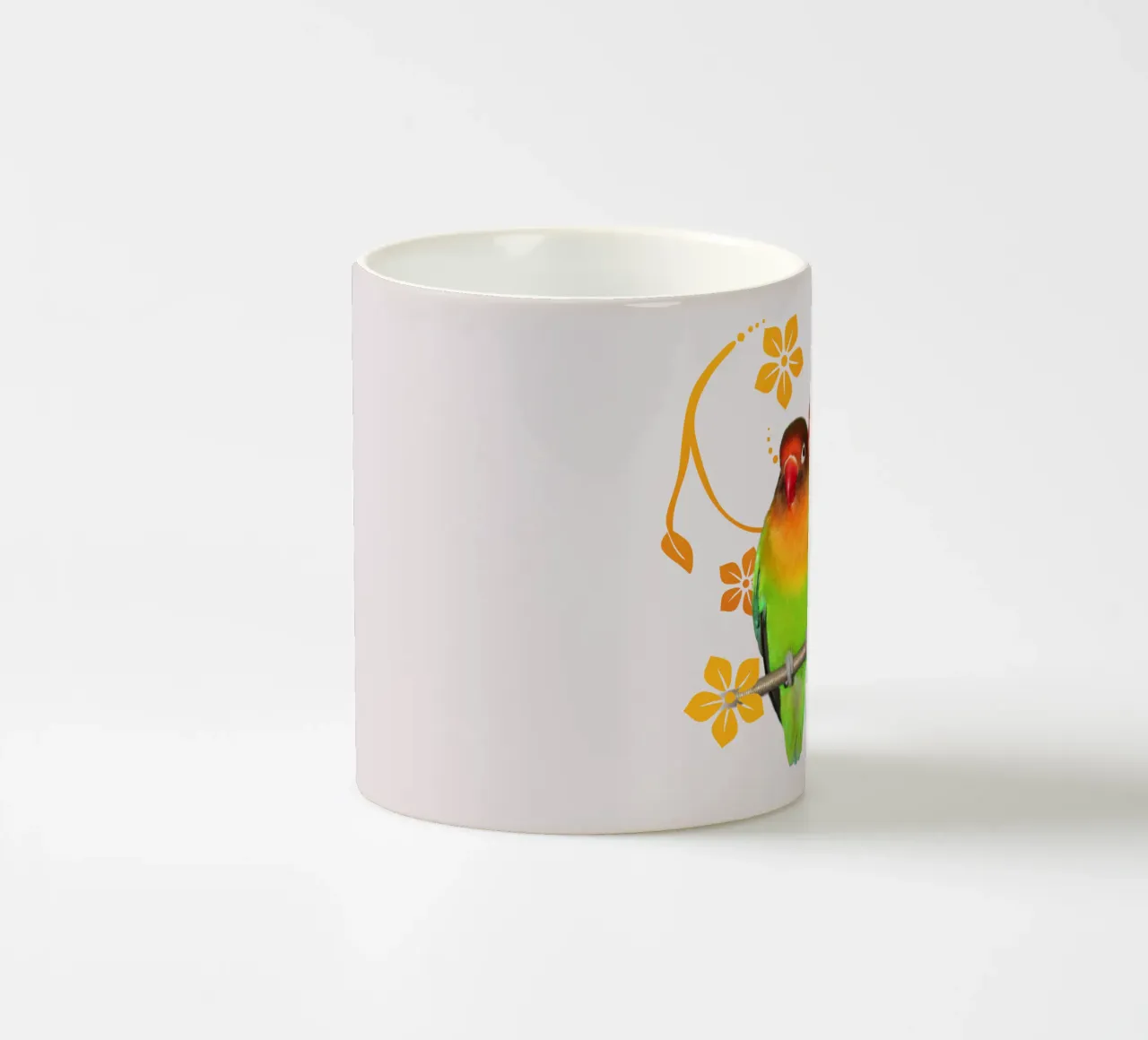 Two cute lovebirds ceramic mug by BwiseLizzy