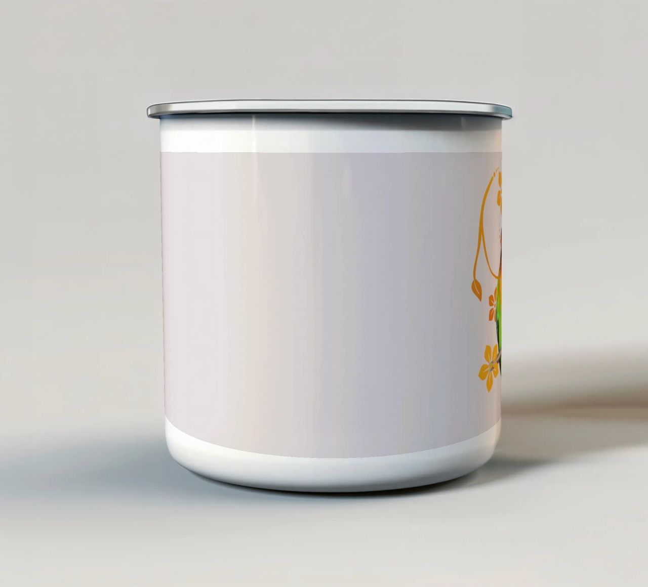 Due simpatici piccioncini tazza in smalto da BwiseLizzy