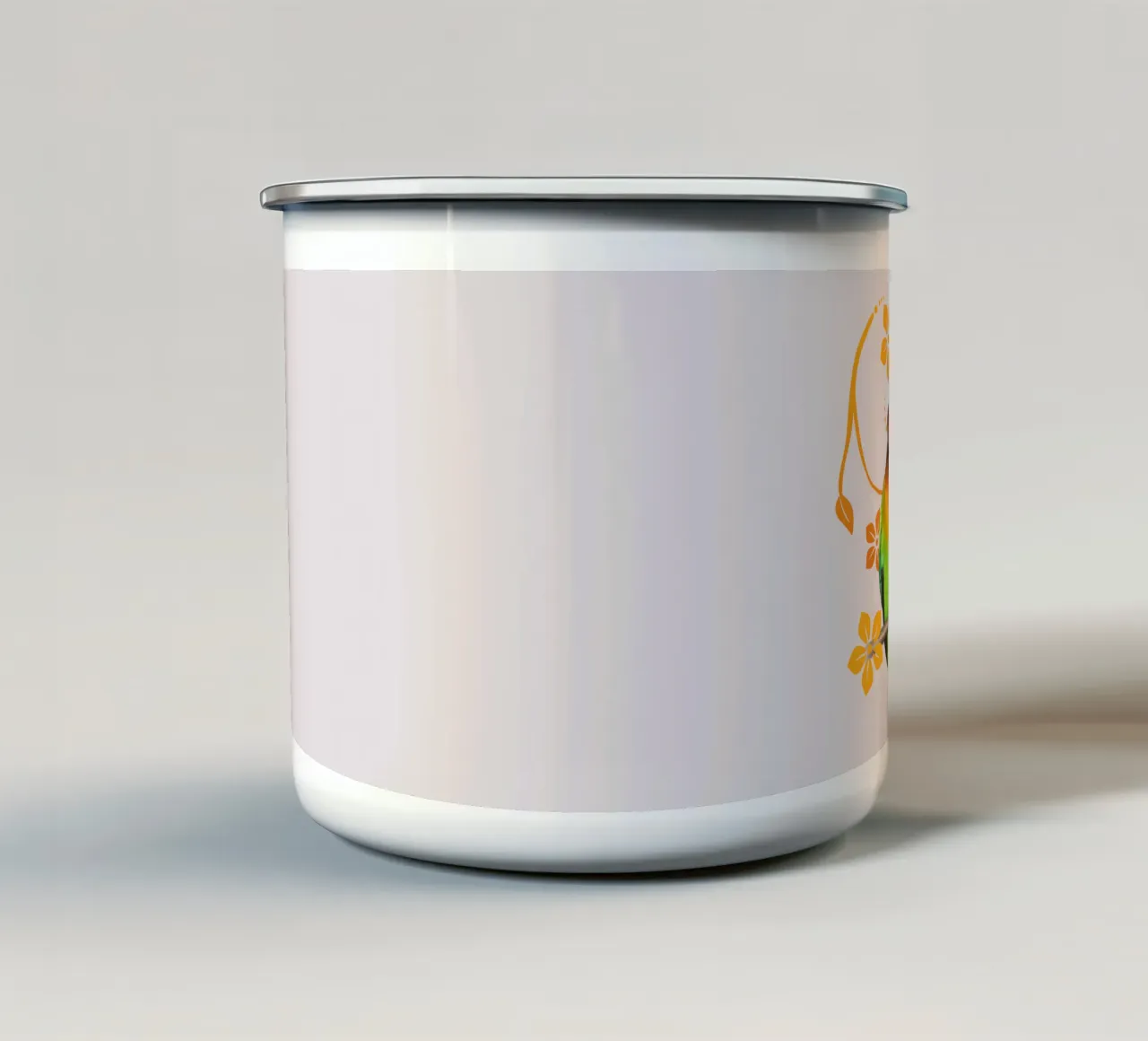 Deux adorables tourtereaux mug en émail de BwiseLizzy