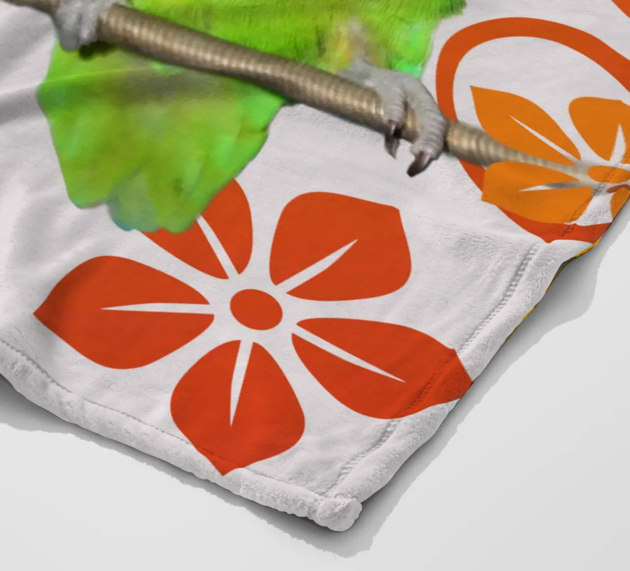 Two cute lovebirds fleece blanket by BwiseLizzy