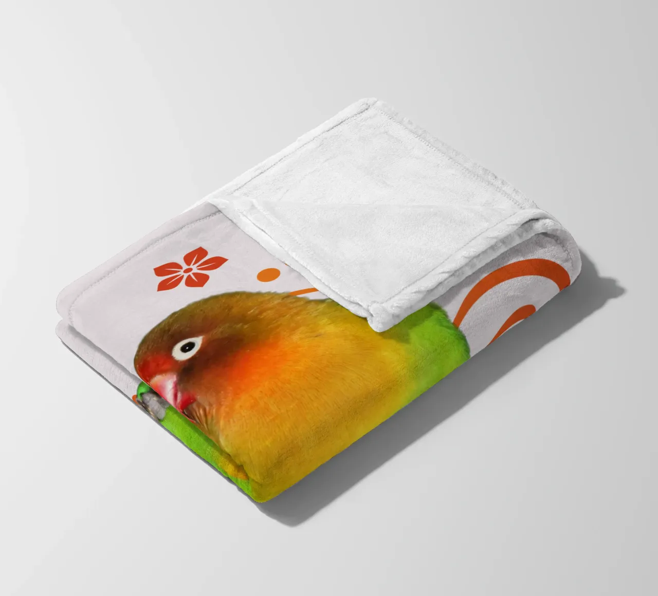 Two cute lovebirds fleece blanket by BwiseLizzy