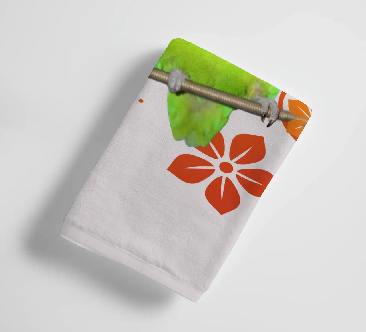 Two cute lovebirds towel by BwiseLizzy