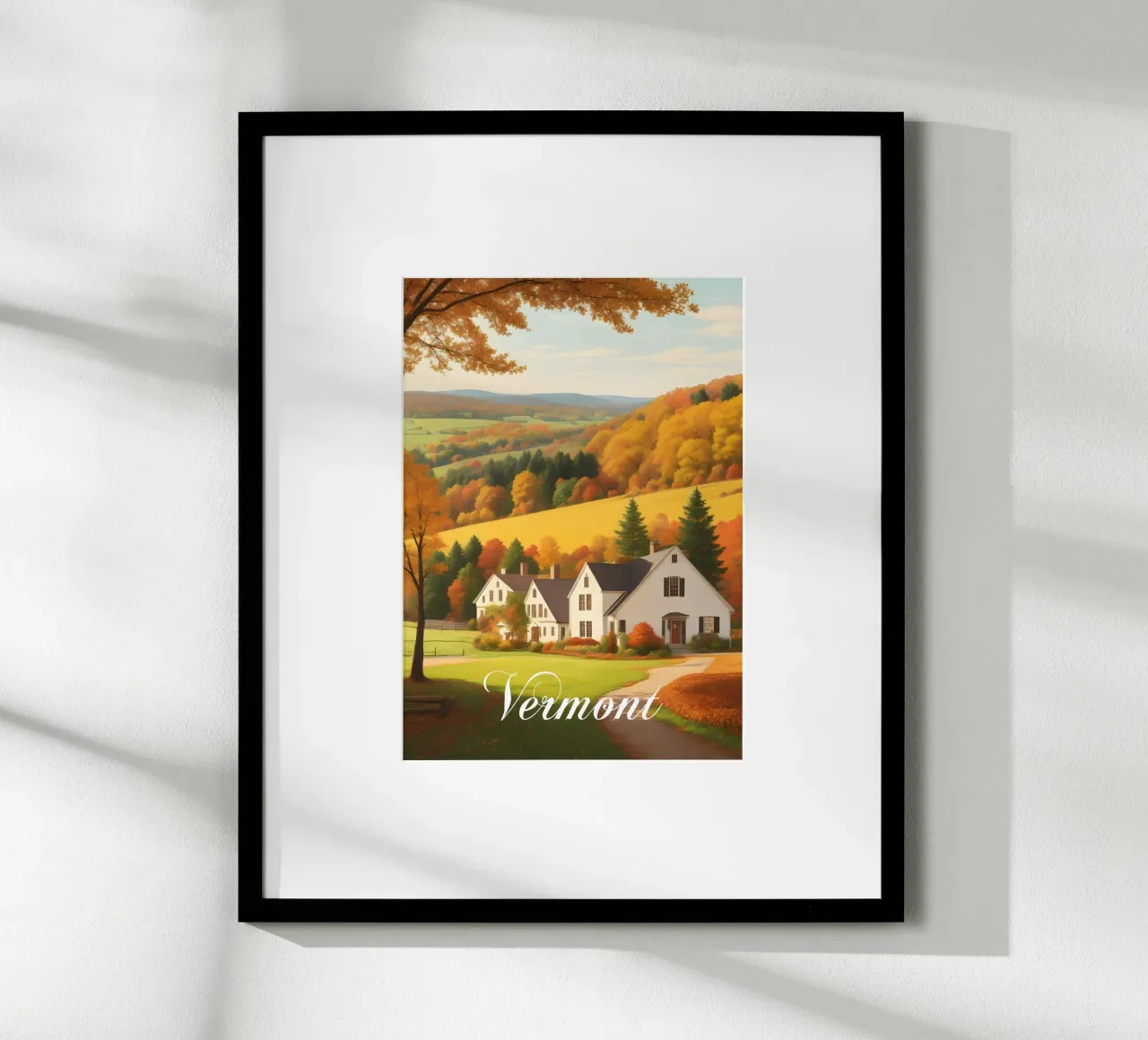 Il Vermont in autunno poster da Charnwood Prints