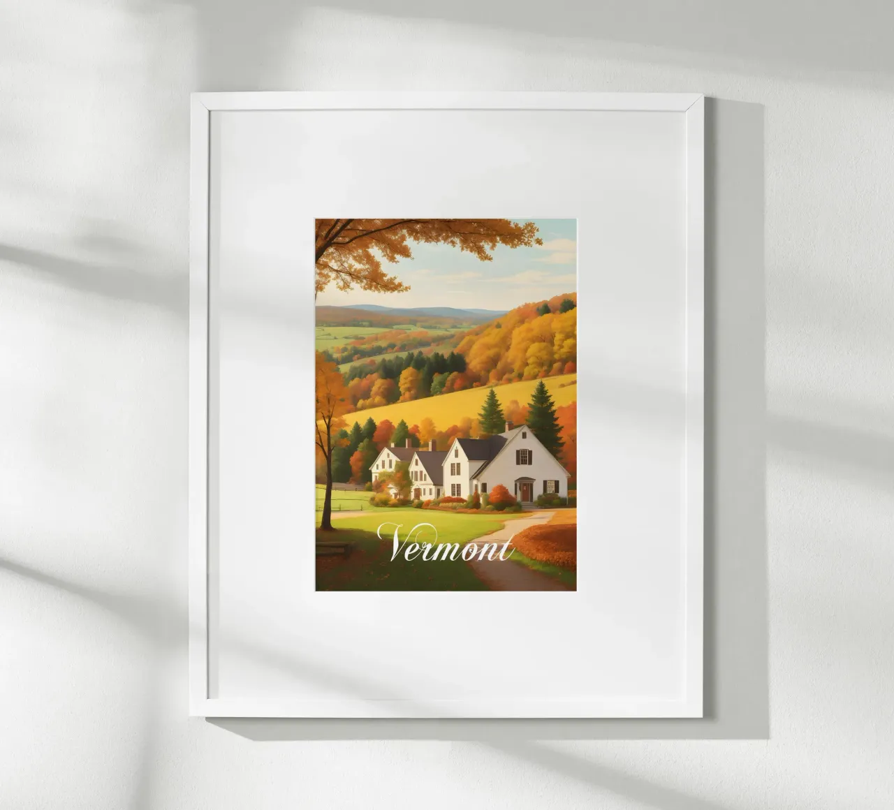 Il Vermont in autunno poster da Charnwood Prints