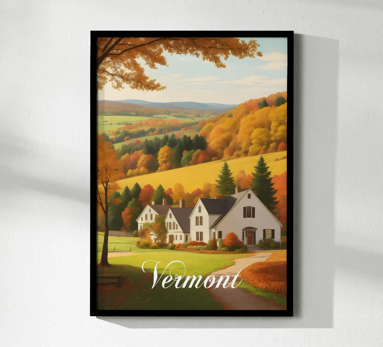 Il Vermont in autunno poster da Charnwood Prints