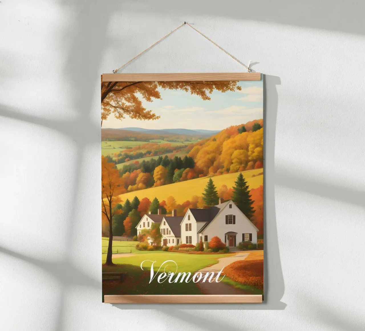 Il Vermont in autunno poster da Charnwood Prints