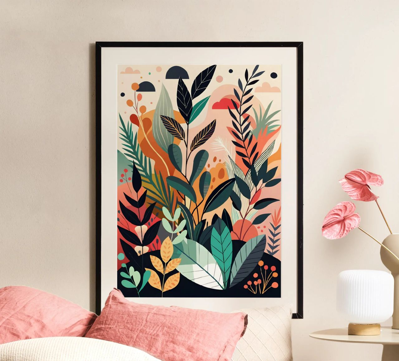 Vibrant Tropical Garden poster by Artistic-shop