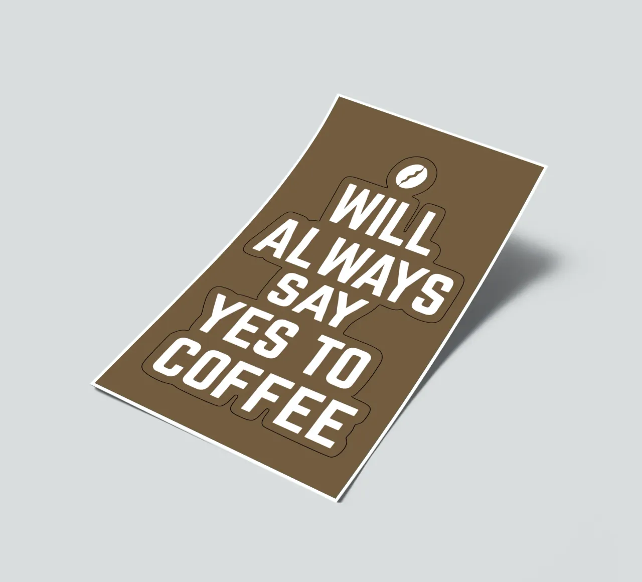 Will always say yes to coffee Stickerbogen von baobabprintstore