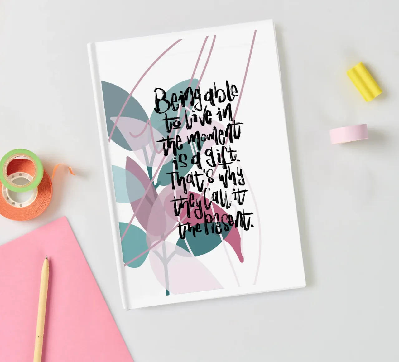 Being able to live in the moment notebook by LIMITED EDITION LETTERS