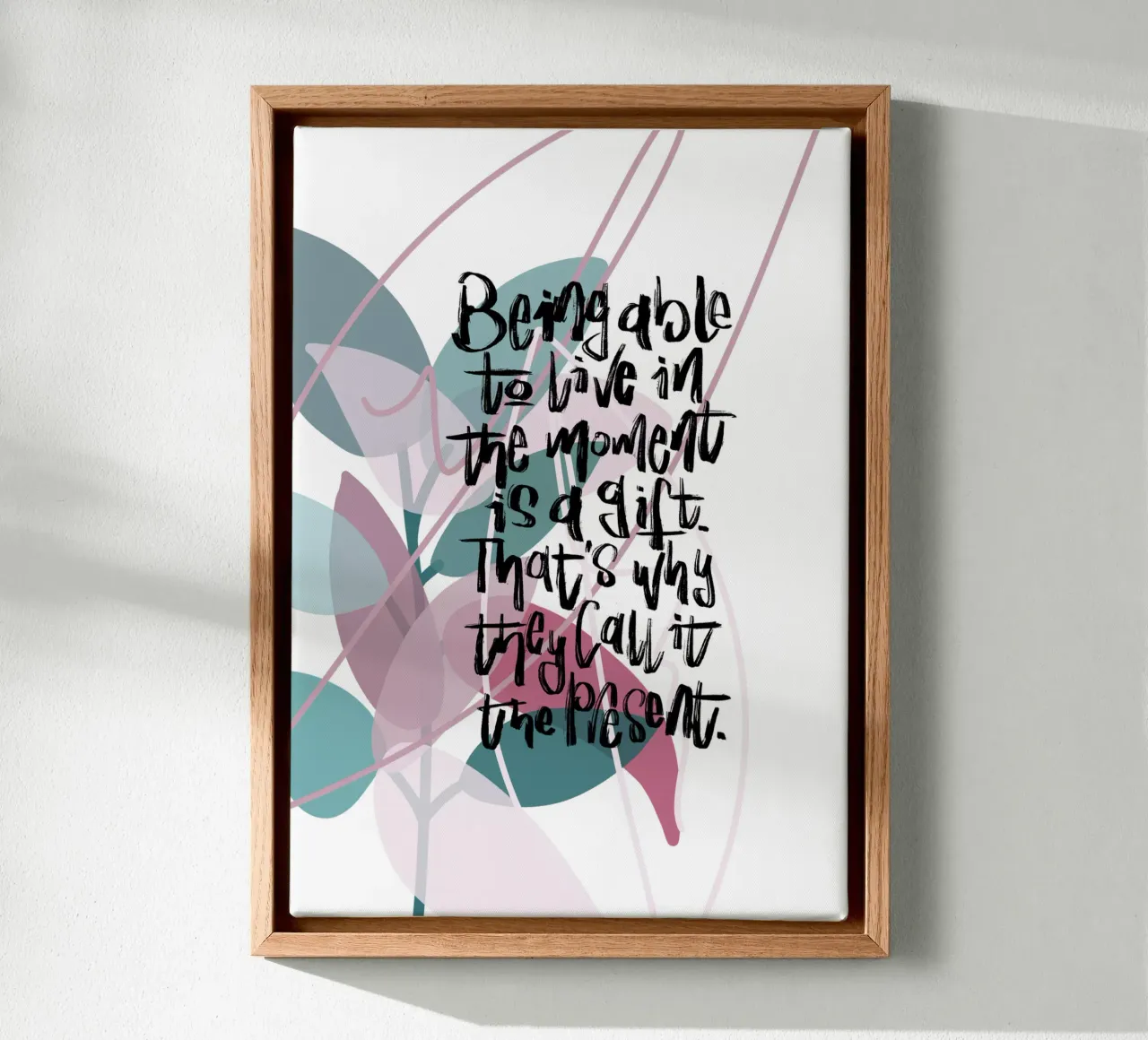 Being able to live in the moment tela con Cornice a cassetta da LIMITED EDITION LETTERS