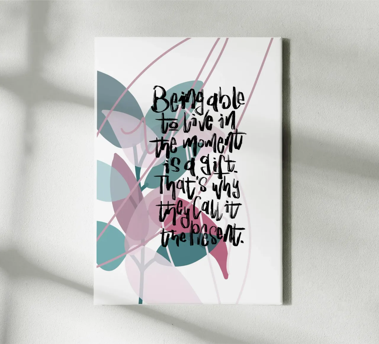 Being able to live in the moment tela con Cornice a cassetta da LIMITED EDITION LETTERS
