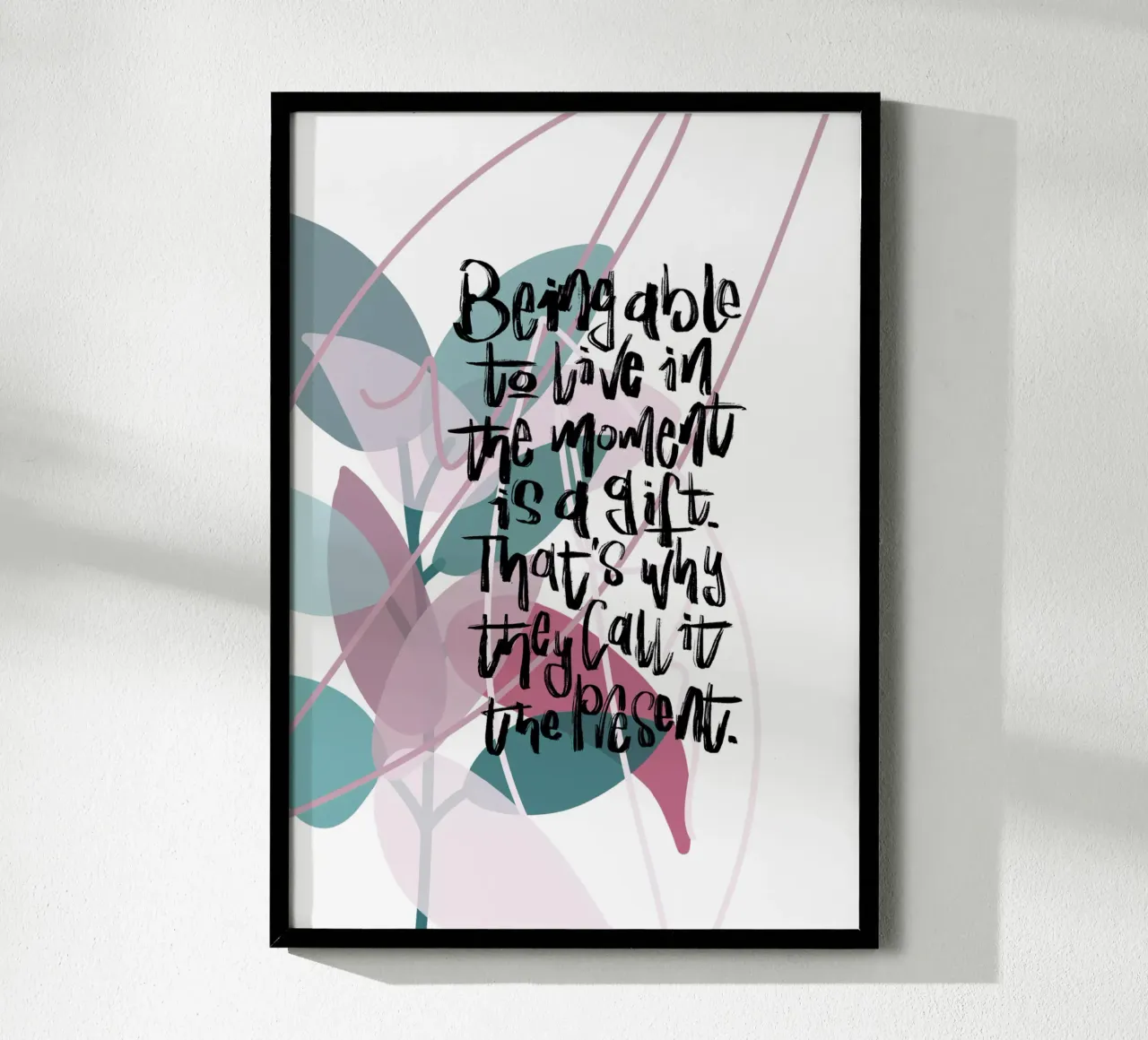 Being able to live in the moment carta hahnemühle da LIMITED EDITION LETTERS