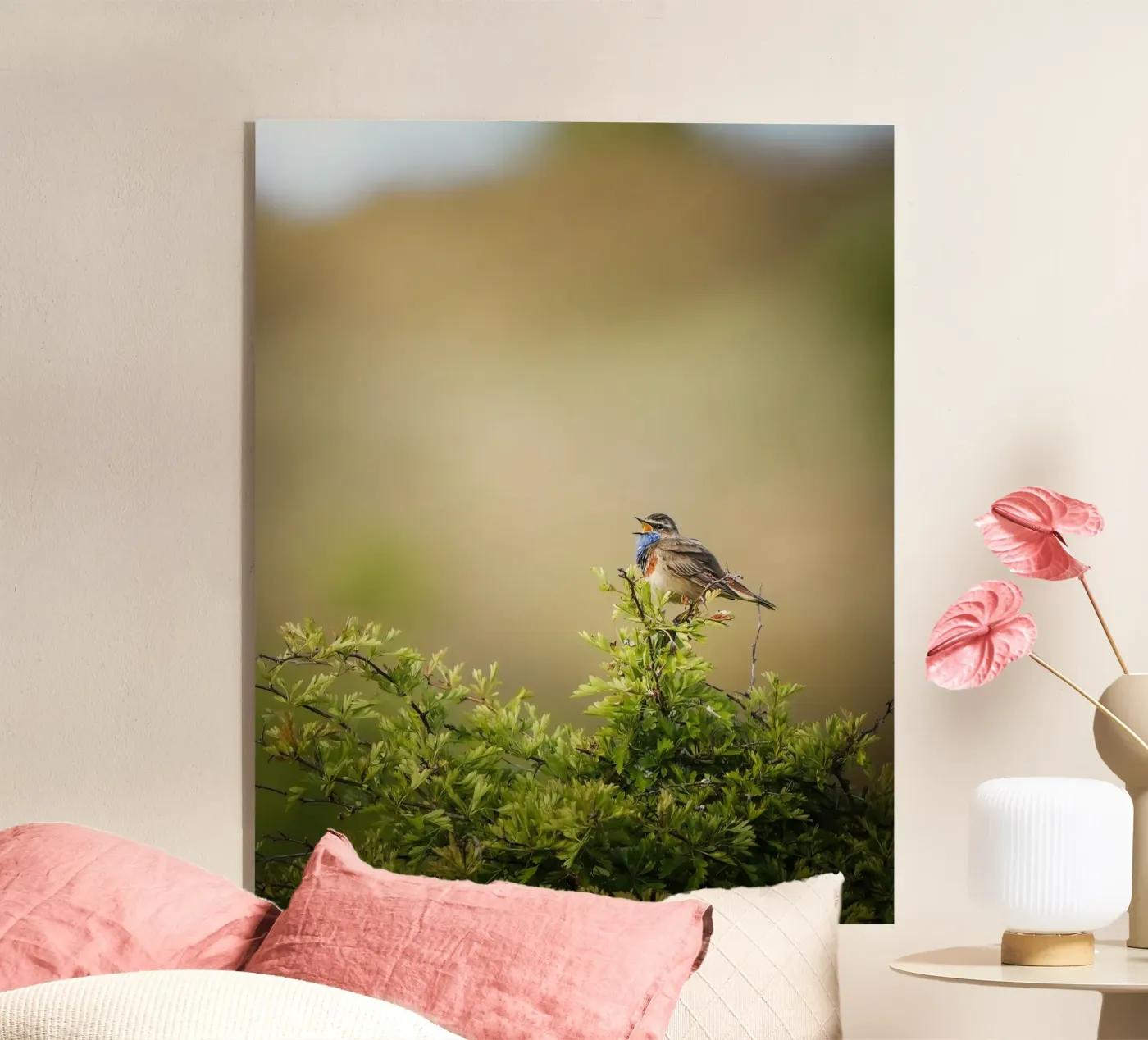 Bluethroat acryl van Tom's Wildlife