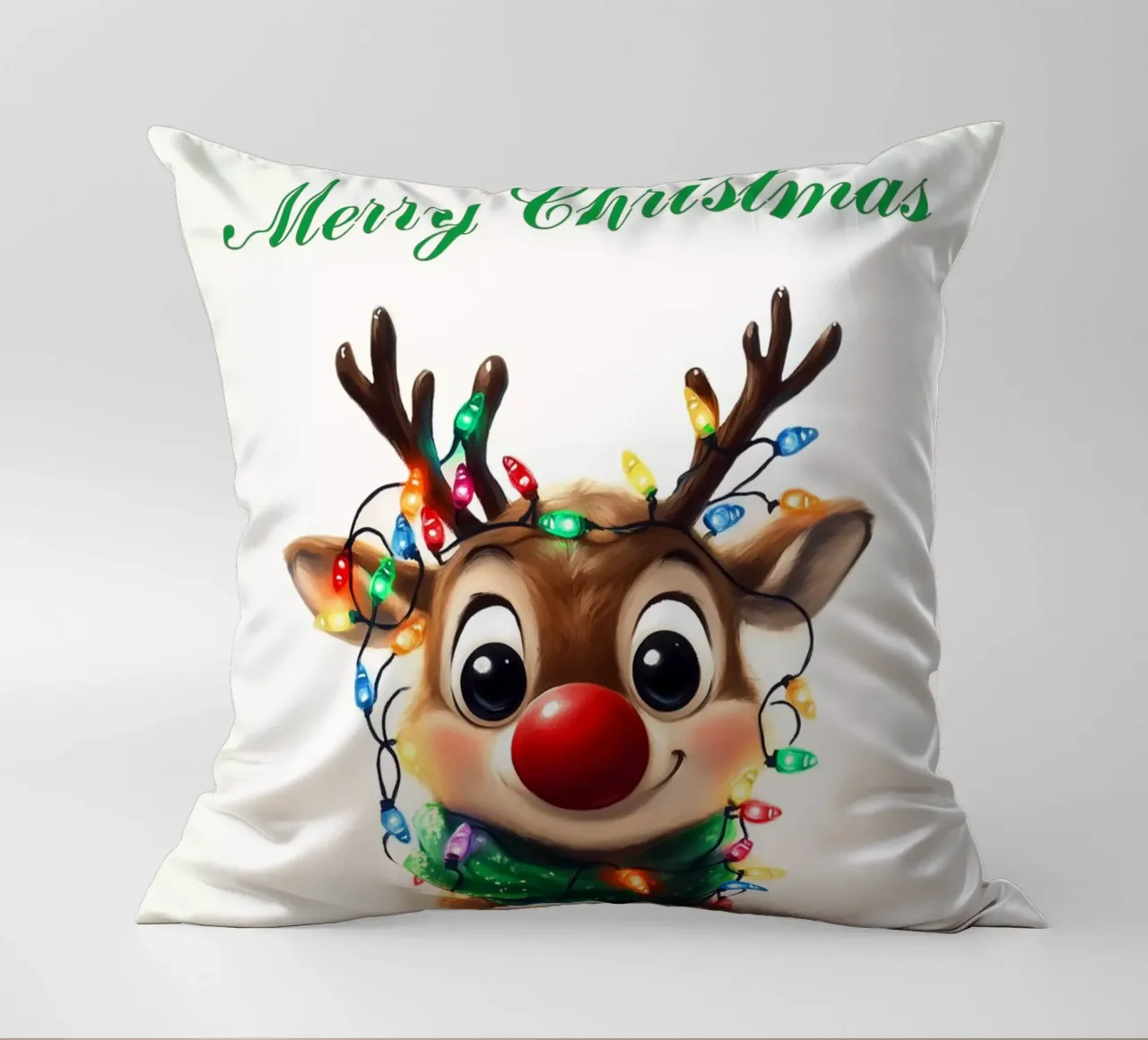 Simpatica renna Rudolf cuscino da Carinaprint
