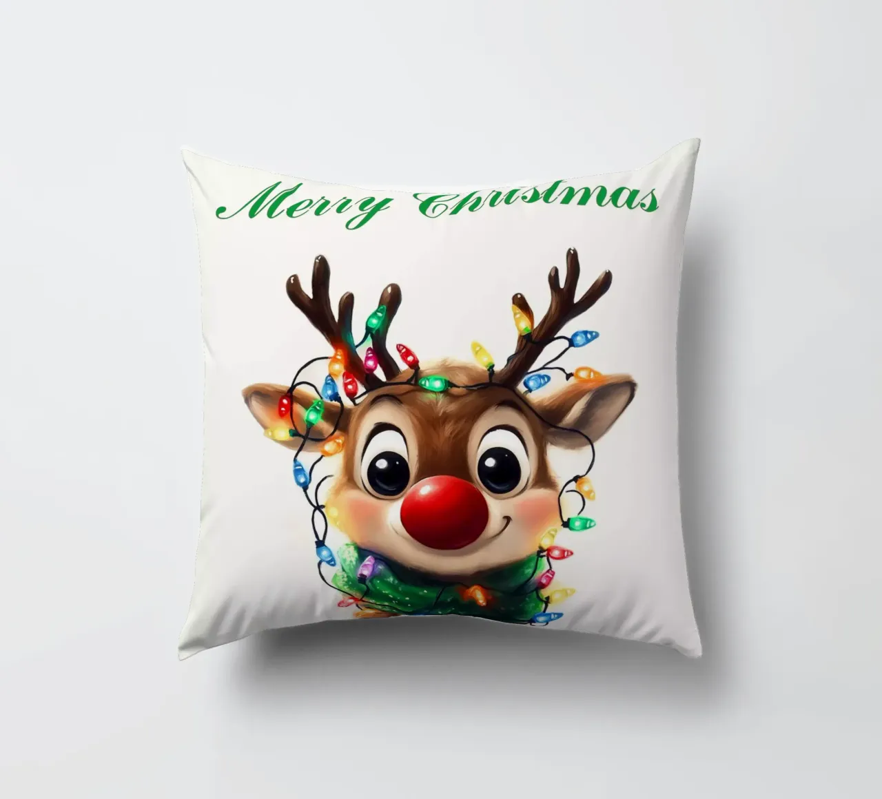 Simpatica renna Rudolf cuscino da Carinaprint