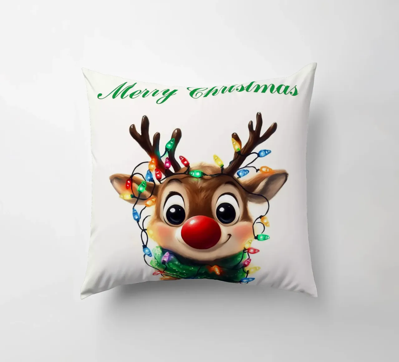 Simpatica renna Rudolf cuscino da Carinaprint