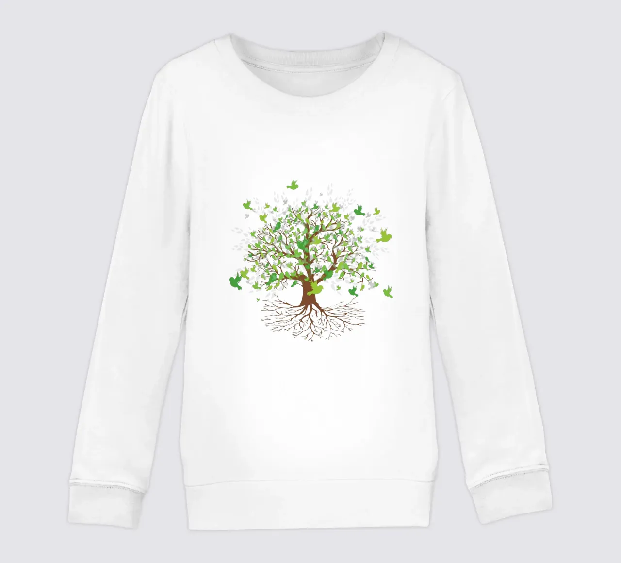 Albero della vita versione uccelli verdi felpa bambino da BwiseLizzy