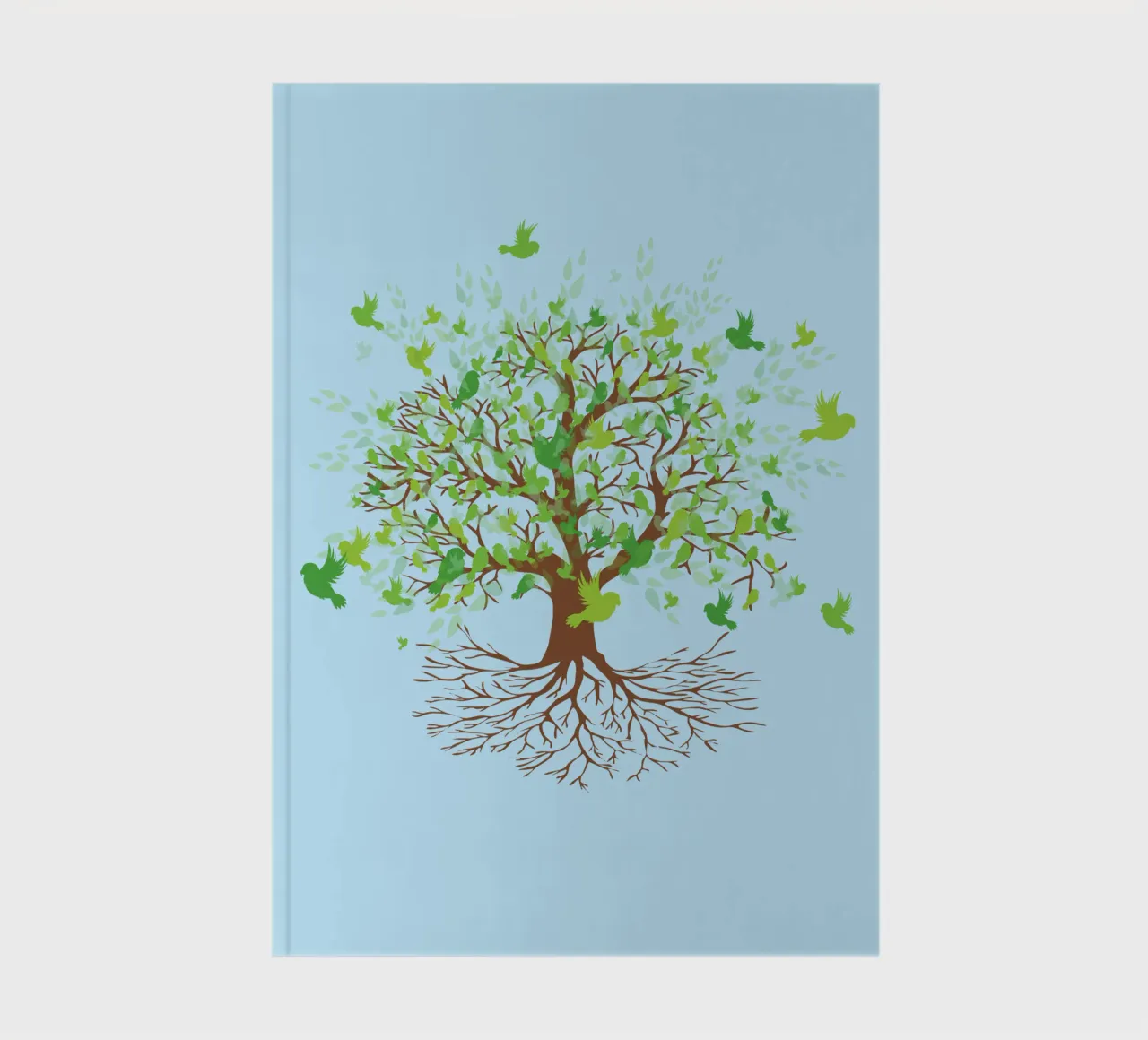 Tree of life green birds version notebook by BwiseLizzy