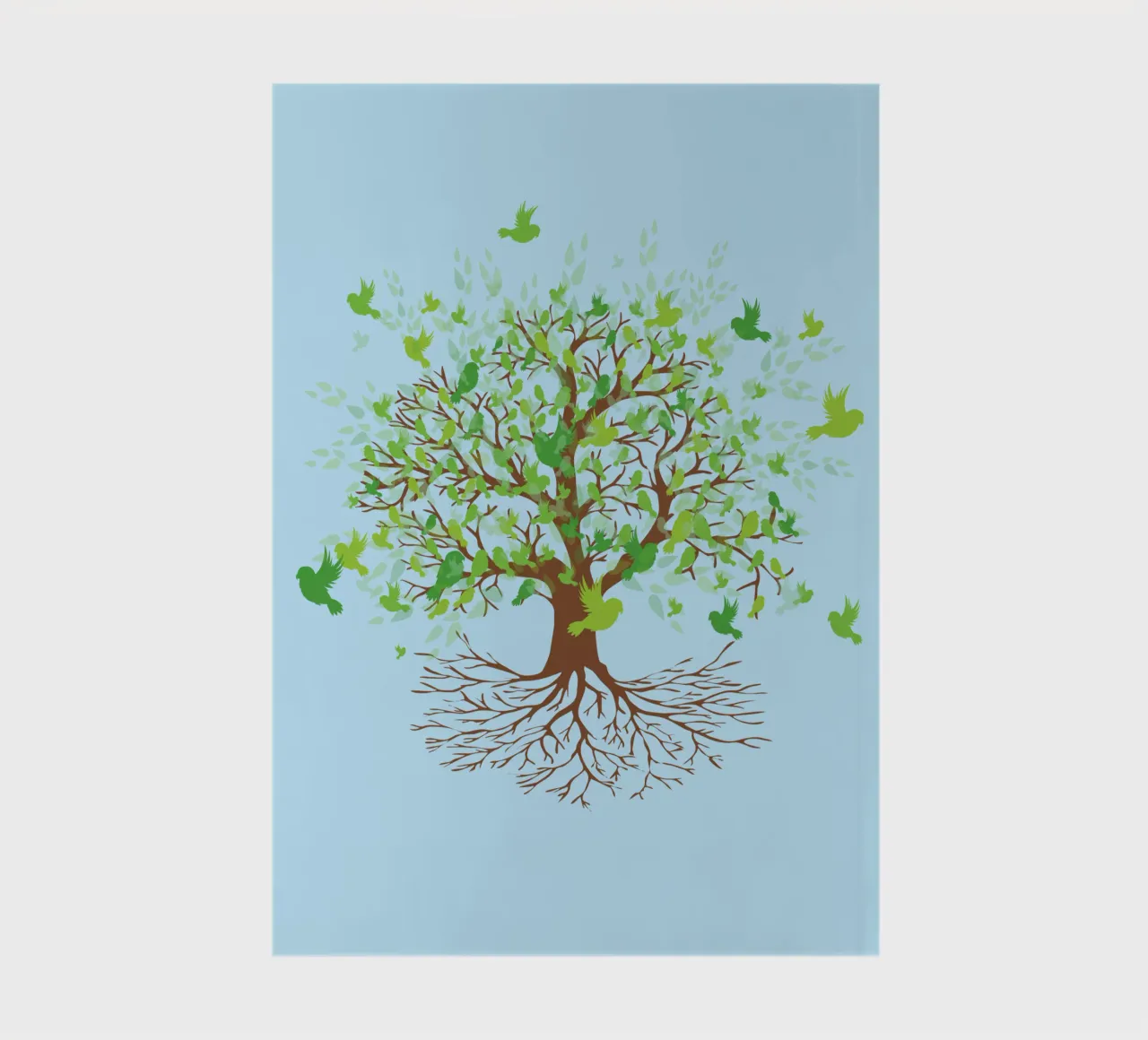 Tree of life green birds version notebook by BwiseLizzy