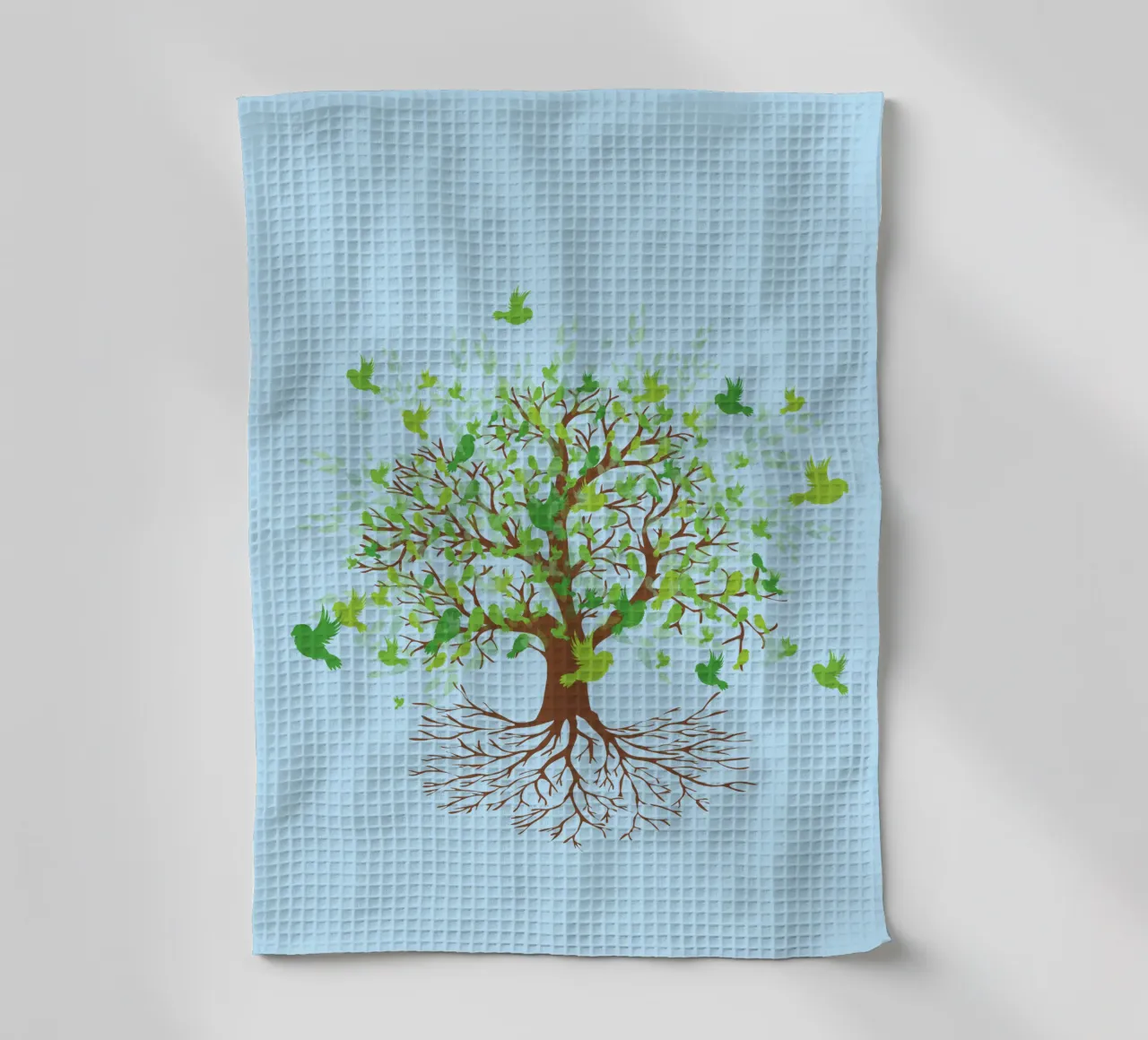 Albero della vita versione uccelli verdi canovaccio da cucina da BwiseLizzy