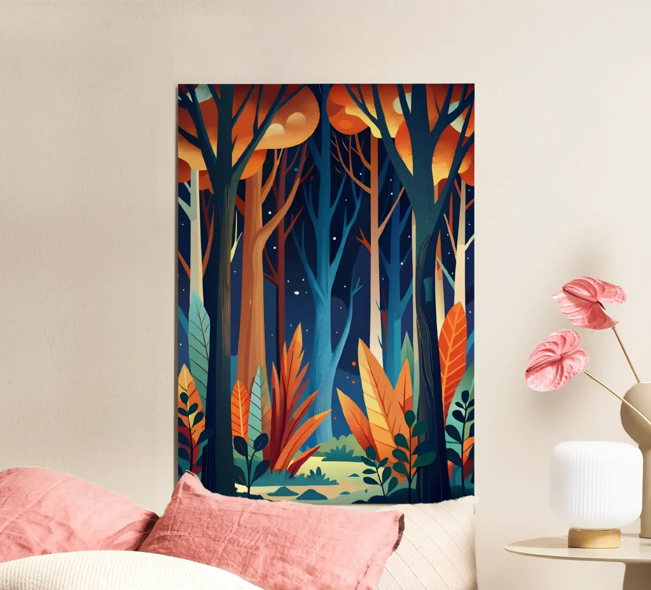 Incantevole foresta autunnale alluminio dibond da Artistic-shop