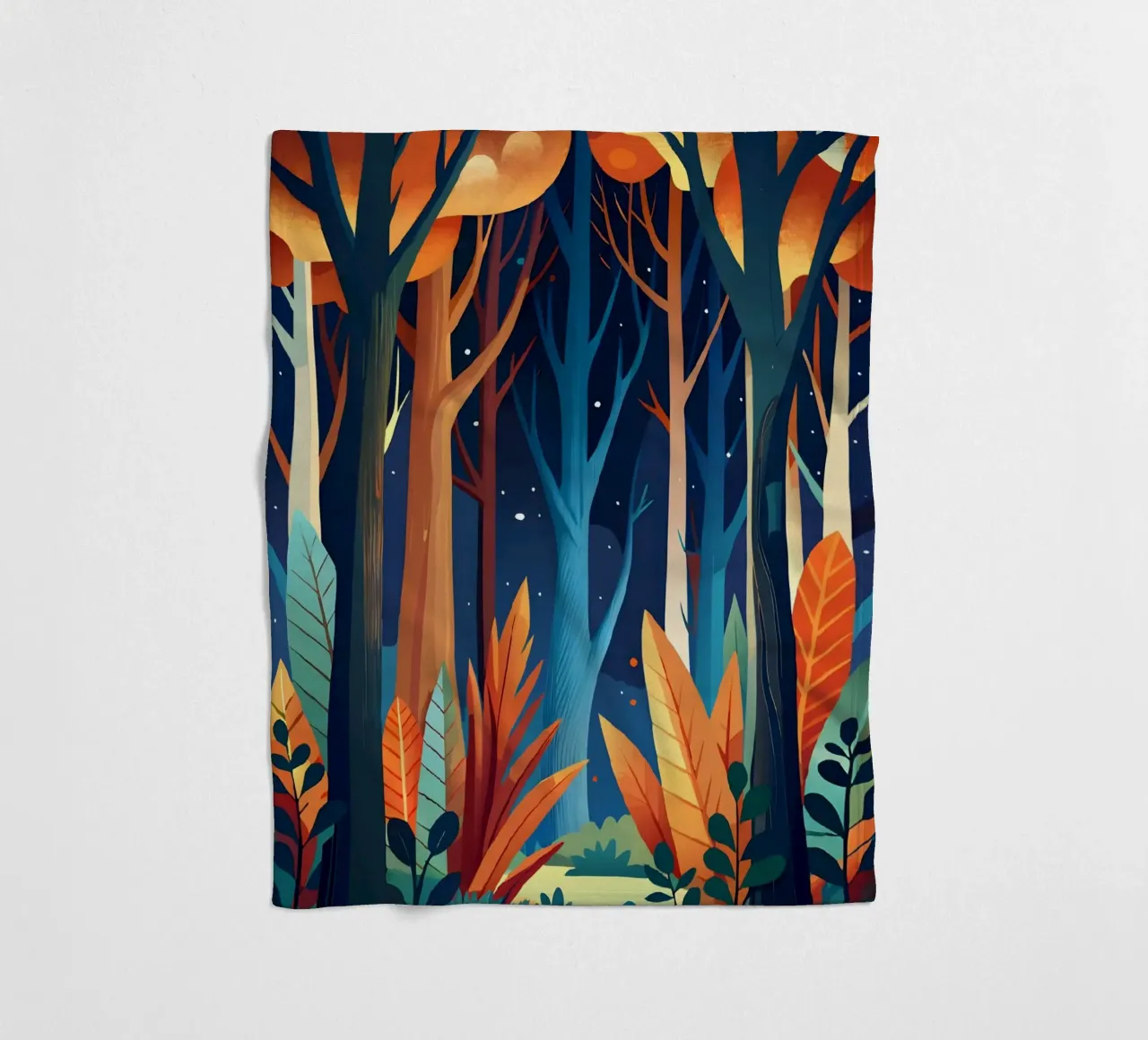Incantevole foresta autunnale coperta in pile da Artistic-shop