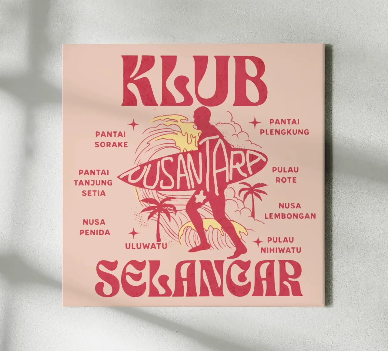 Nusantara Surf Club tela con Cornice a cassetta da Gunawan Rb