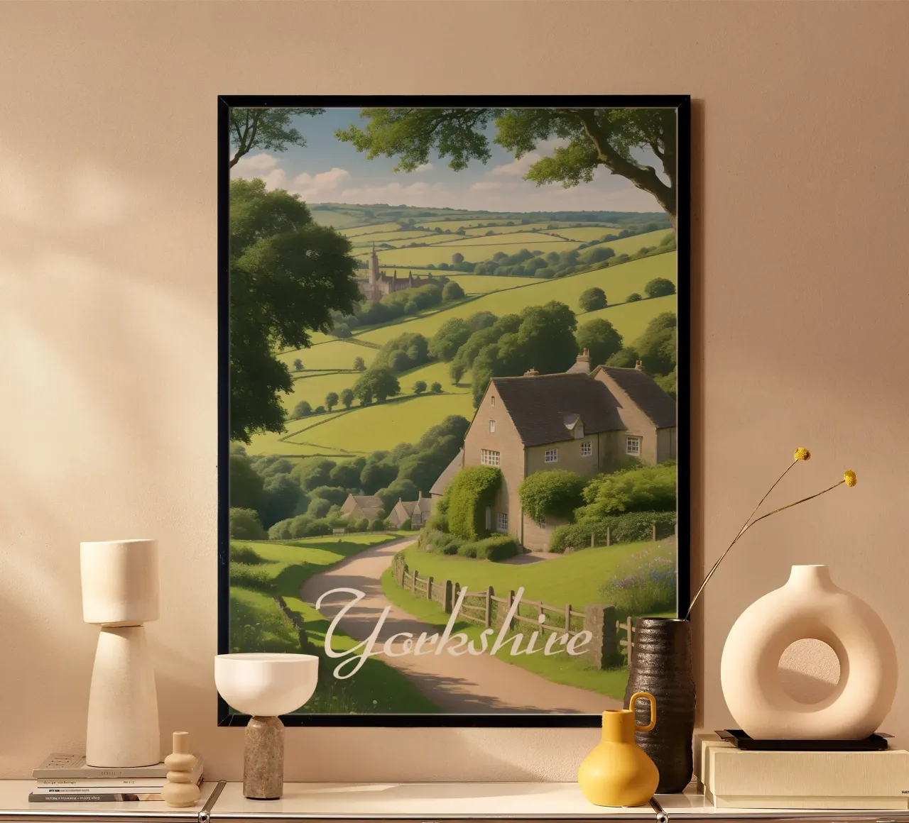 Scena di campagna dello Yorkshire poster da Charnwood Prints