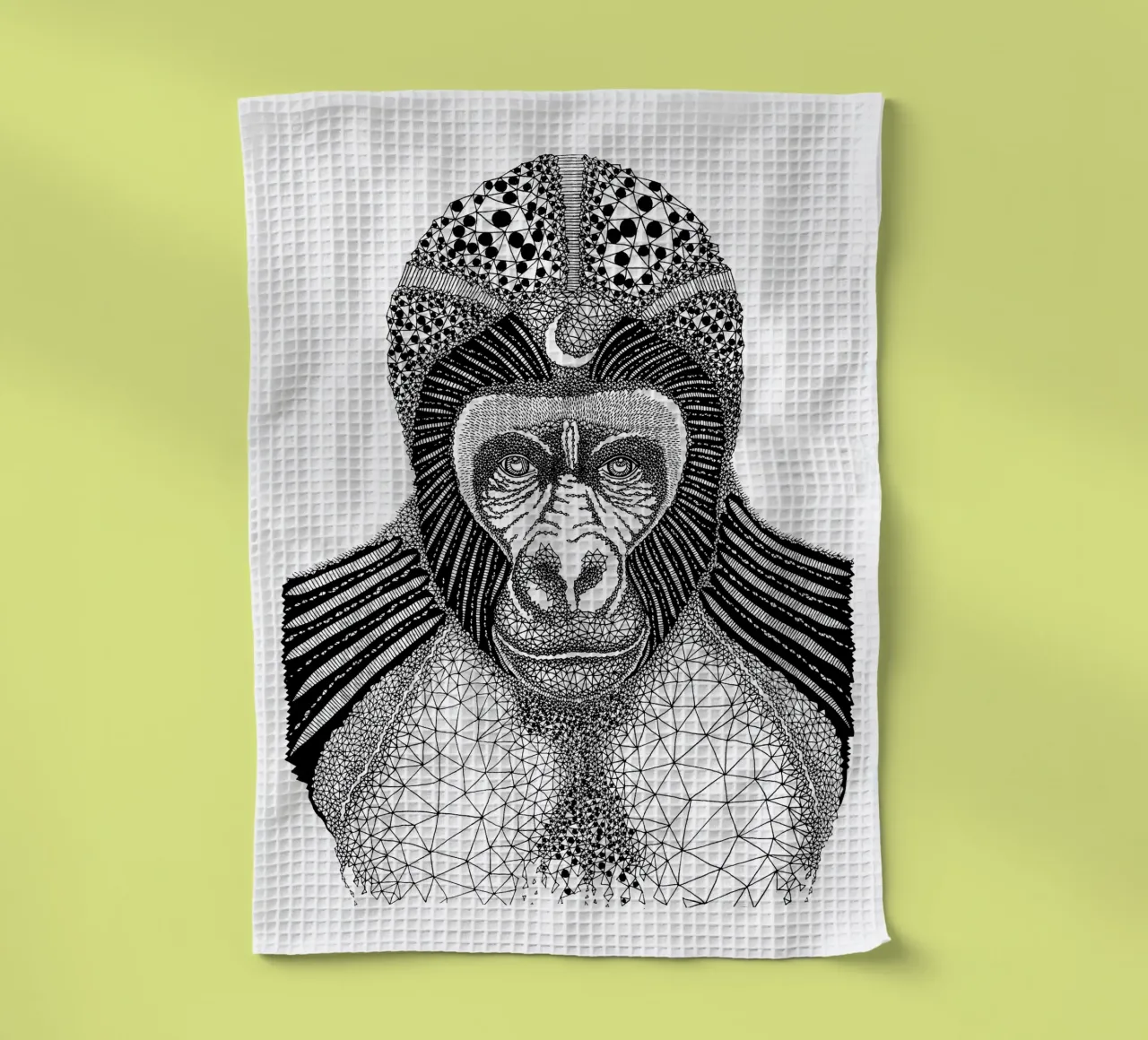Gorilla canovaccio da cucina da Artsymalistic