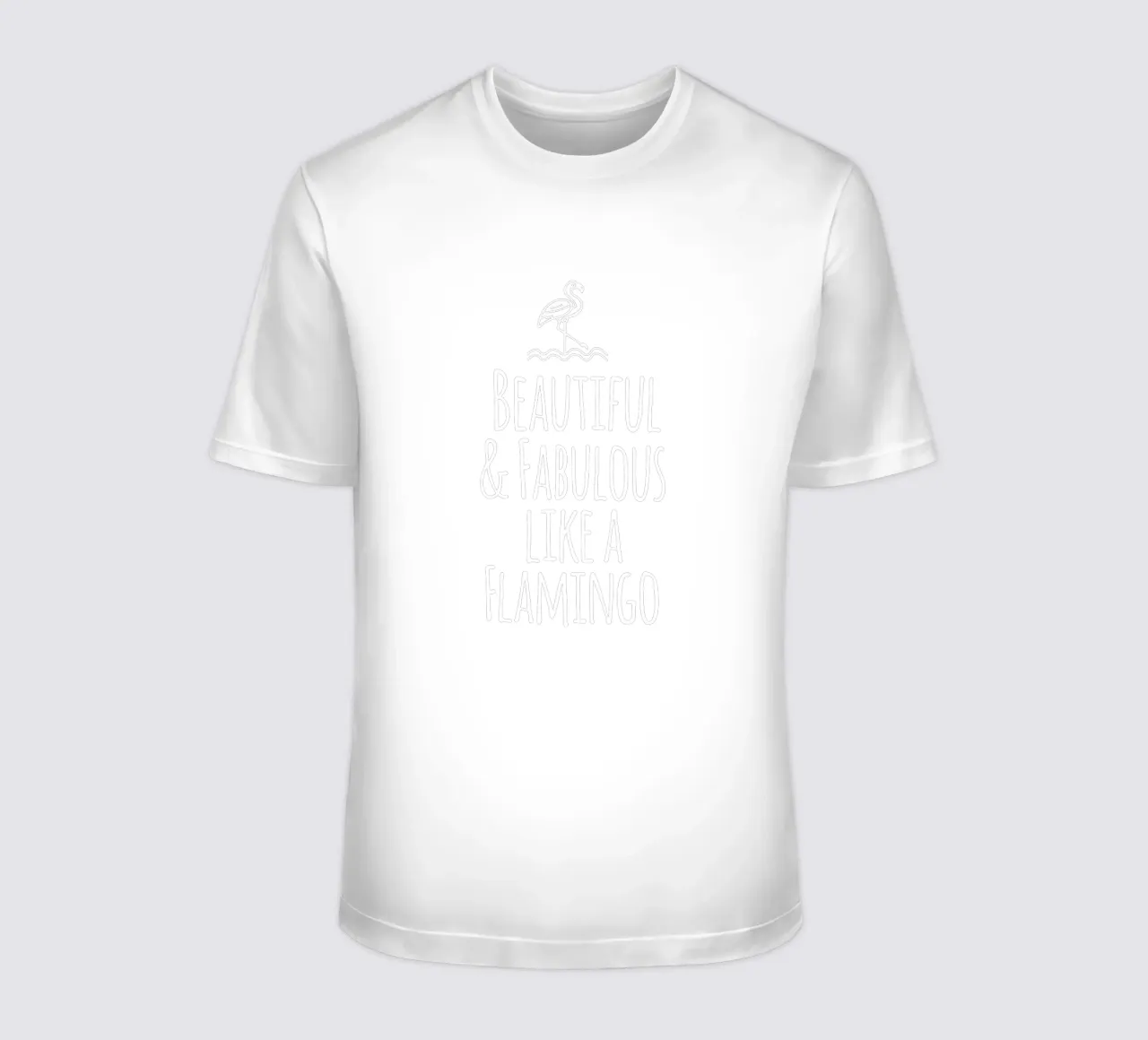 Beautiful and fabulous like a Flamingo t-shirt da baobabprintstore