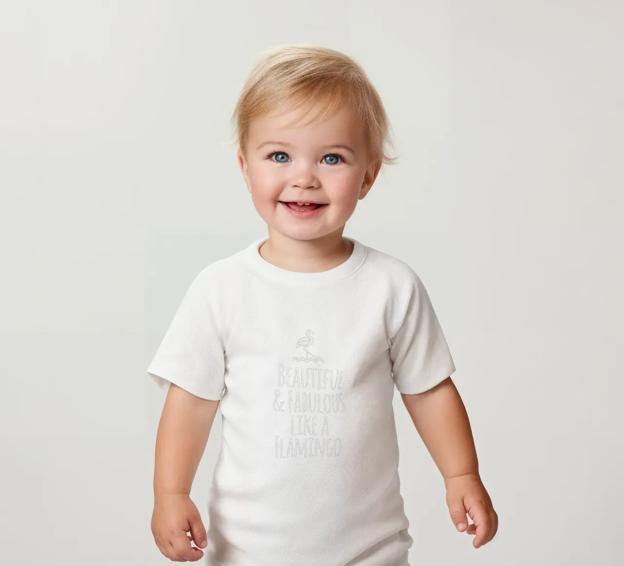 Beautiful and fabulous like a Flamingo maglietta neonato da baobabprintstore