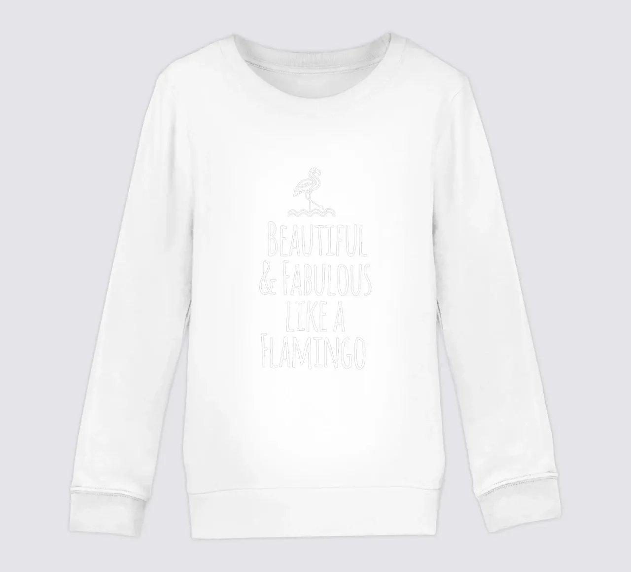 Beautiful and fabulous like a Flamingo felpa bambino da baobabprintstore