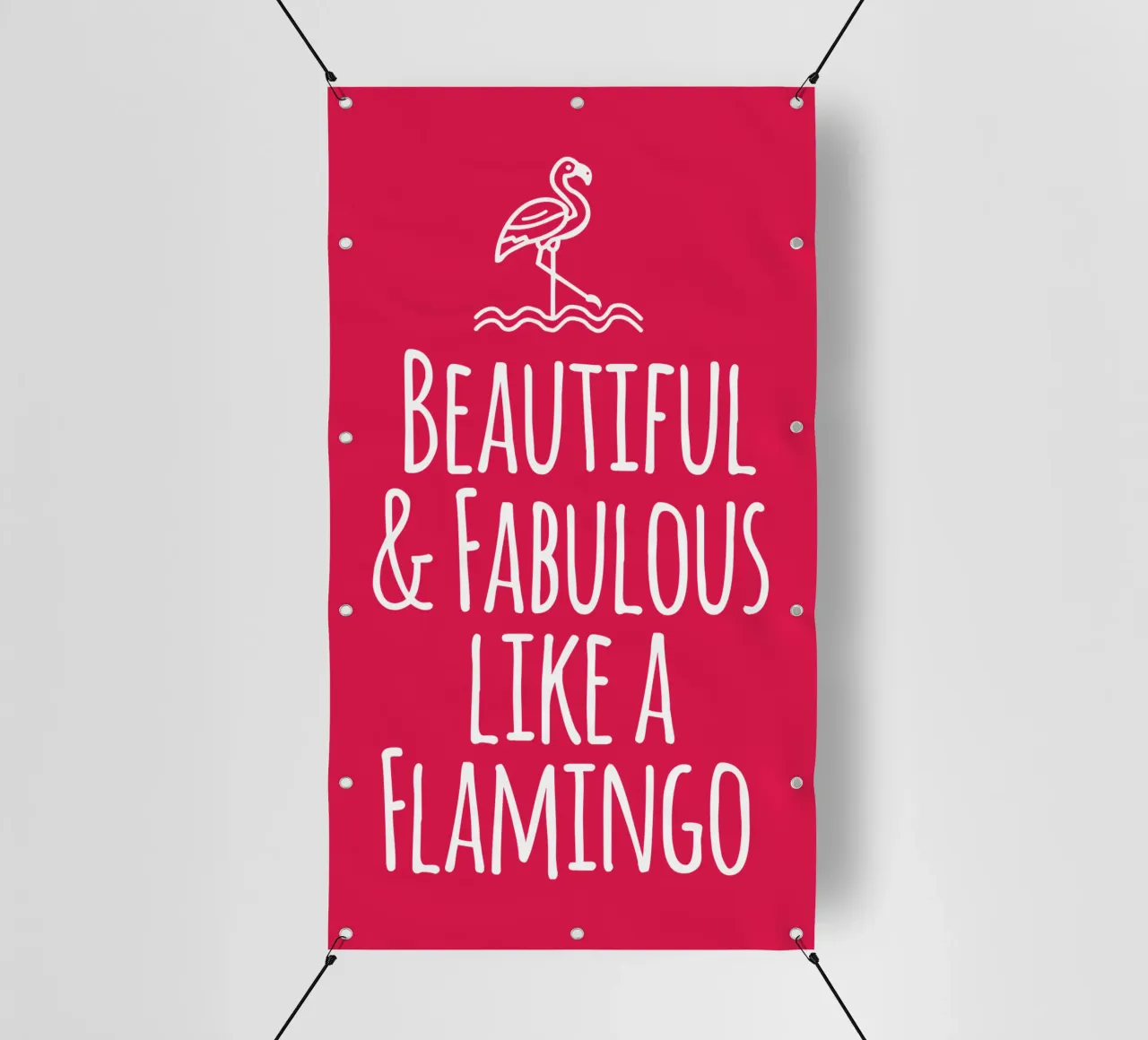 Beautiful and fabulous like a Flamingo telo in pvc da baobabprintstore