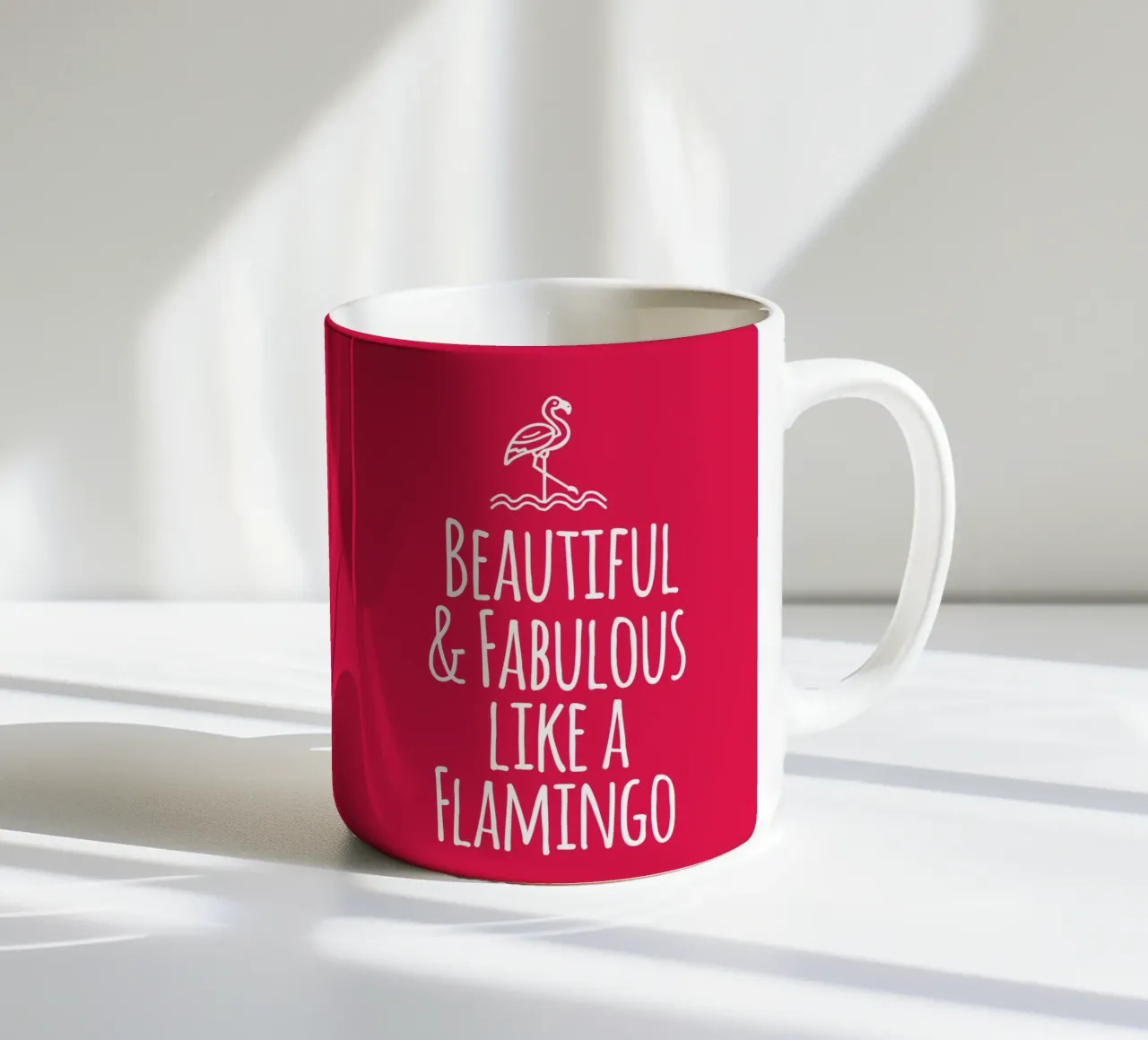 Beautiful and fabulous like a Flamingo tazza in ceramica da baobabprintstore