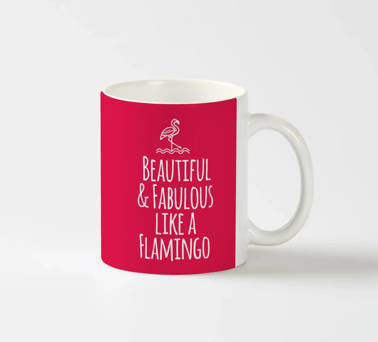 Beautiful and fabulous like a Flamingo tazza in ceramica da baobabprintstore