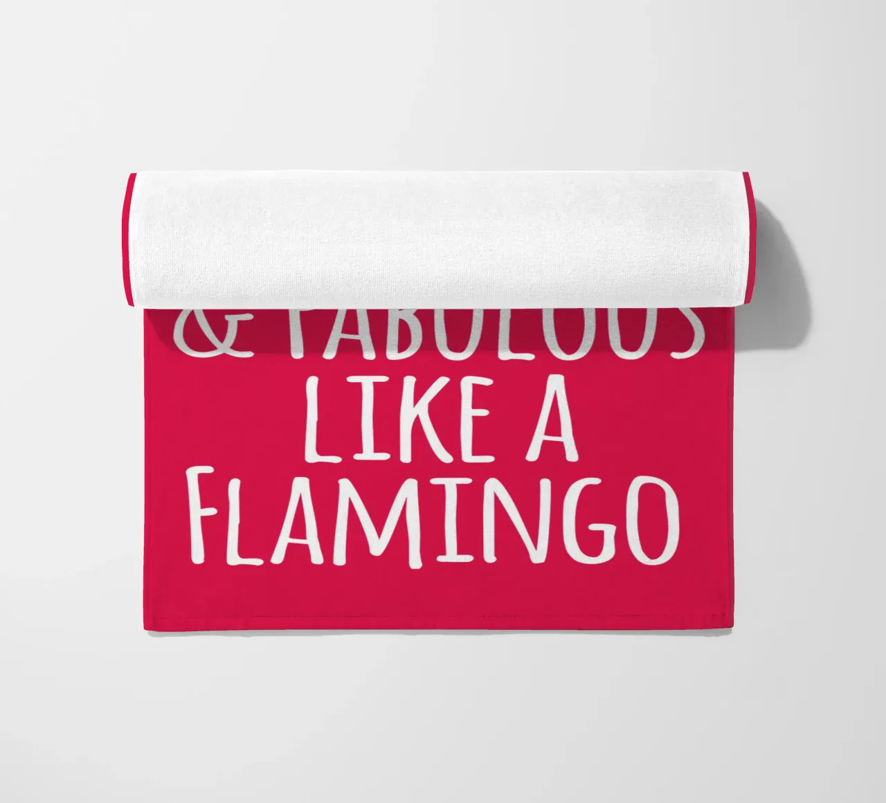 Beautiful and fabulous like a Flamingo telo mare da baobabprintstore