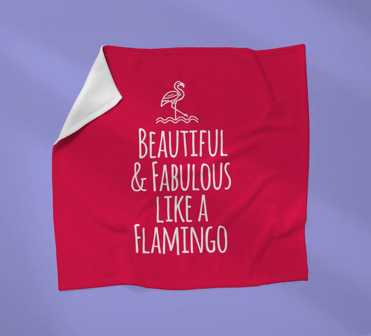 Beautiful and fabulous like a Flamingo coperta in pile da baobabprintstore