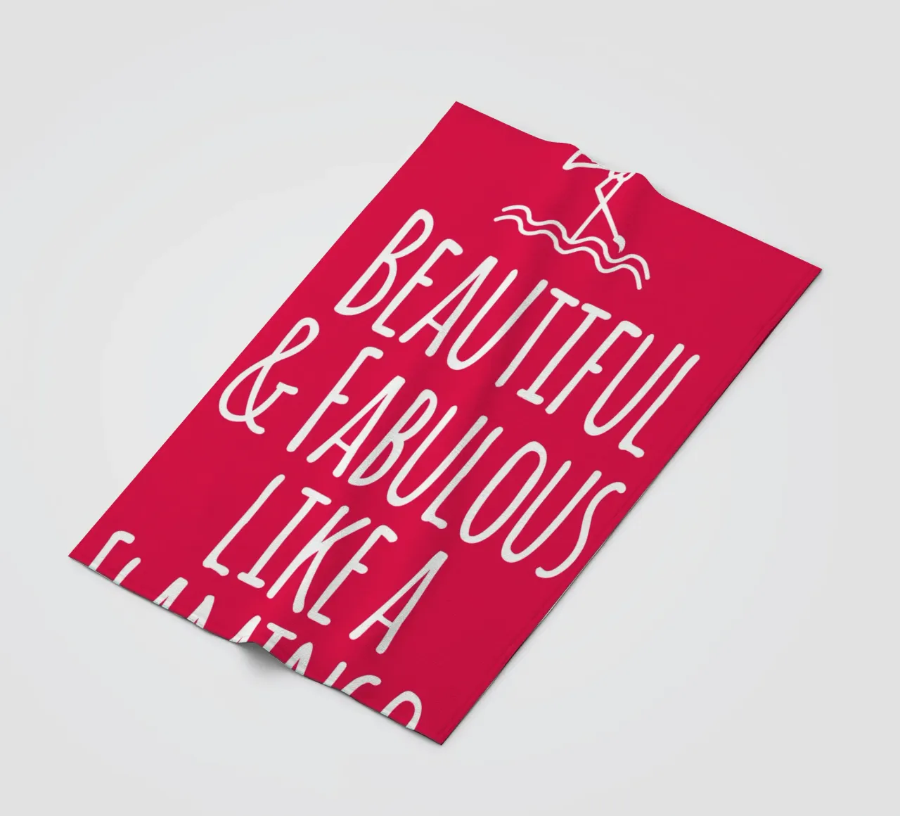 Beautiful and fabulous like a Flamingo coperta in pile da baobabprintstore