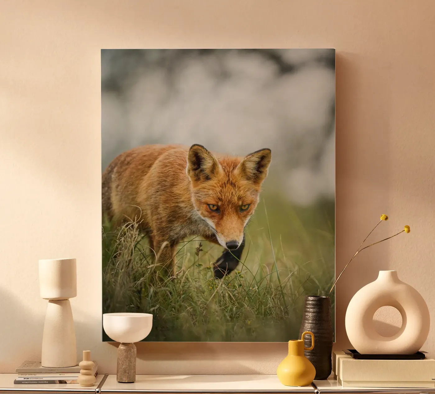 Red fox canvas by Tom's Wildlife